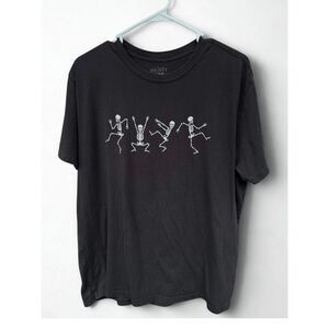 Mighty Fine XL Black Dancing Skeleton Graphic Tee